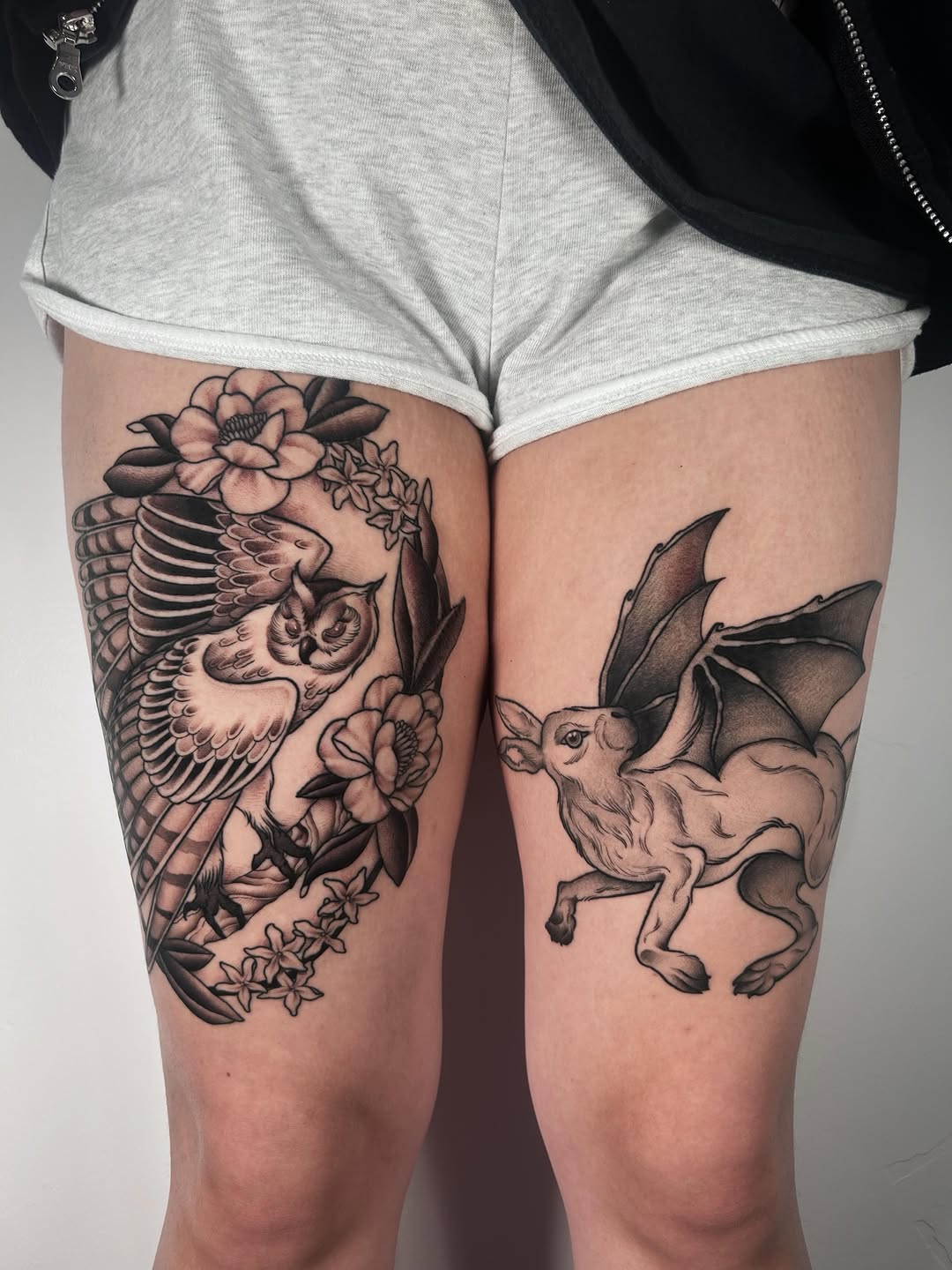 Tattoo by @dearmariatattoos — illustrative, black_and_grey
