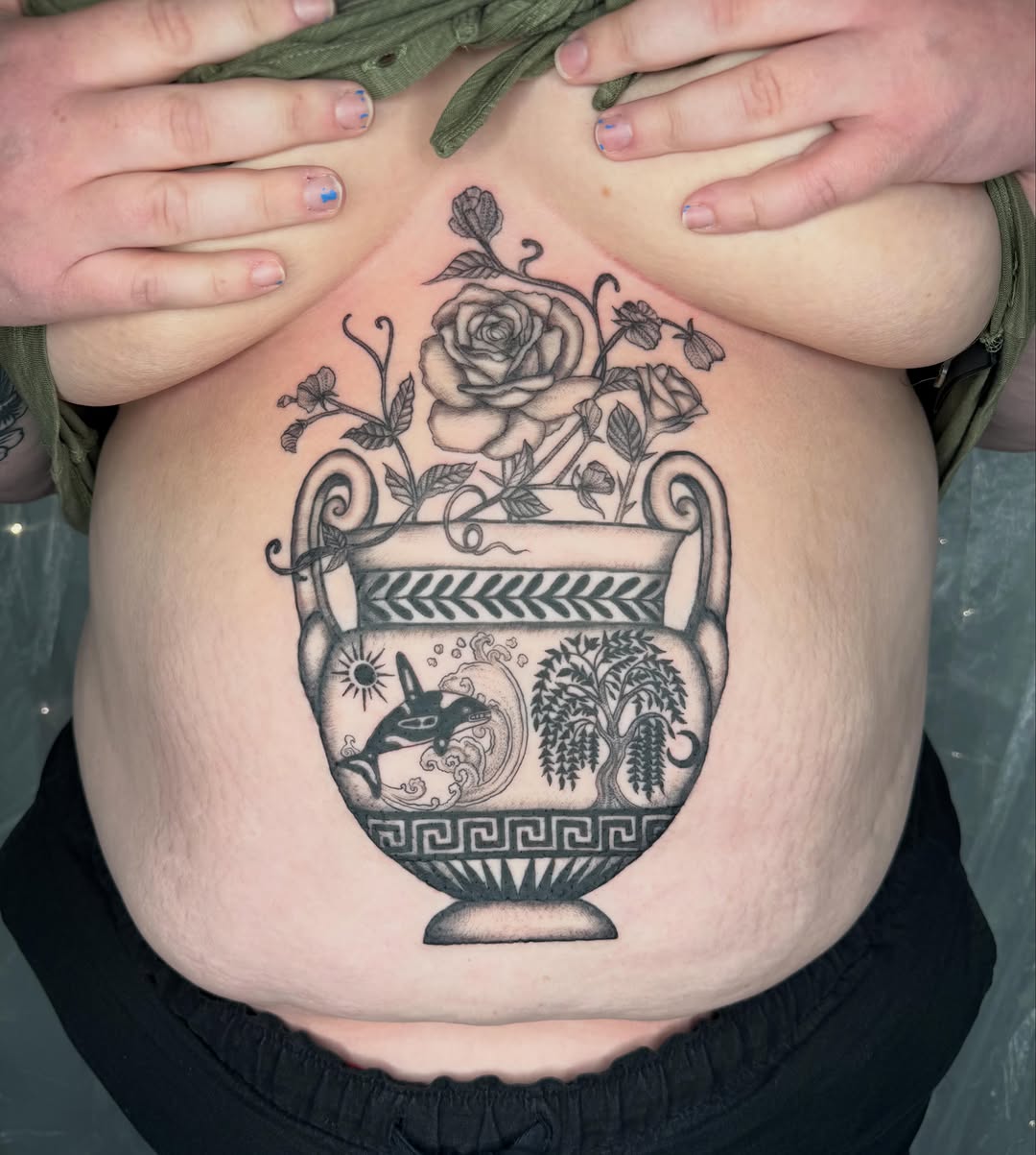 Tattoo by @promethearising — black_and_grey, realism
