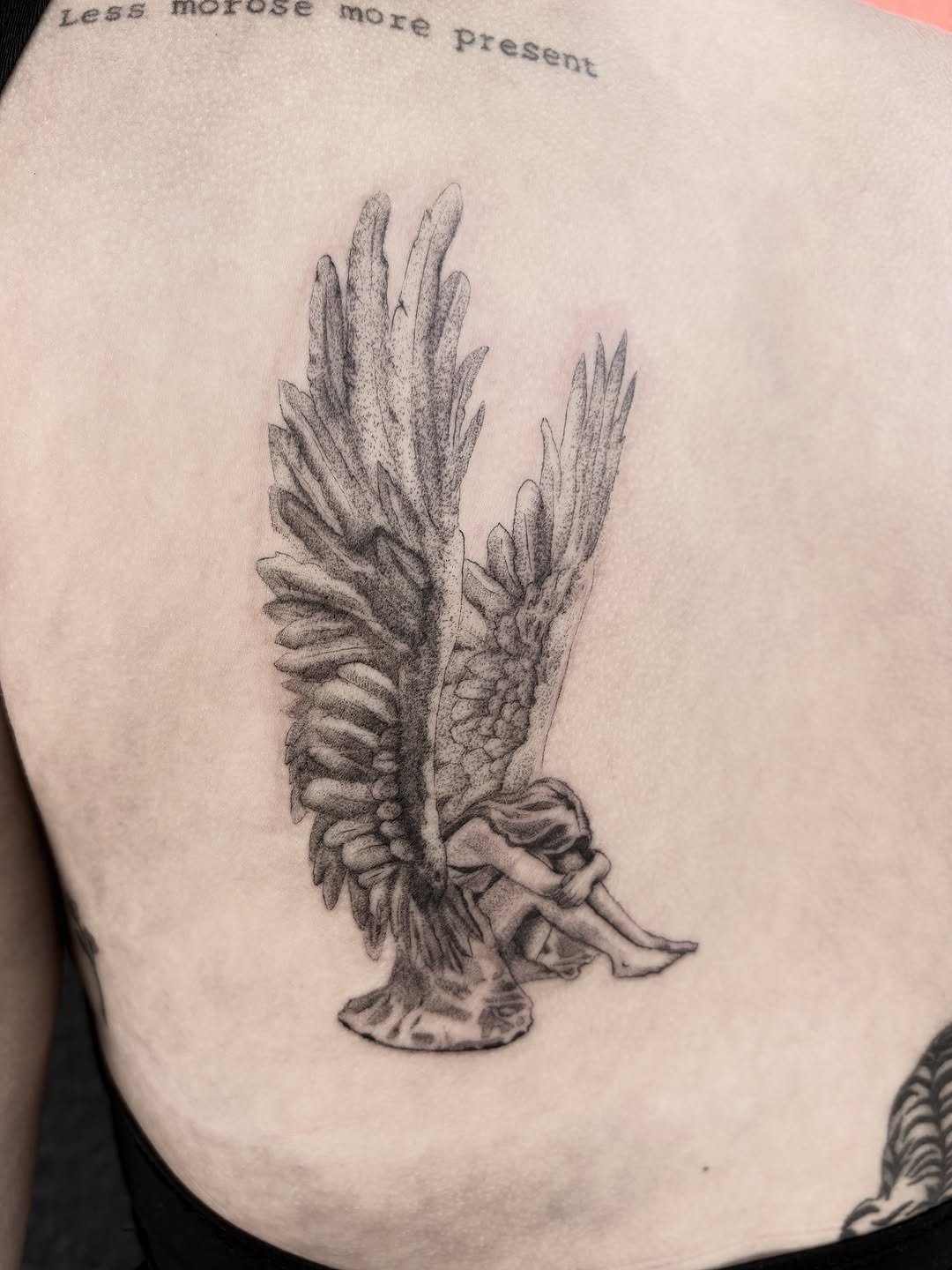 Tattoo by @emi.s.ink — dotwork, black_and_grey