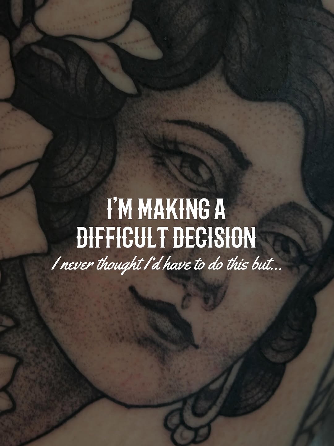 Tattoo by @missemtattoos โ lettering_script, black_and_grey