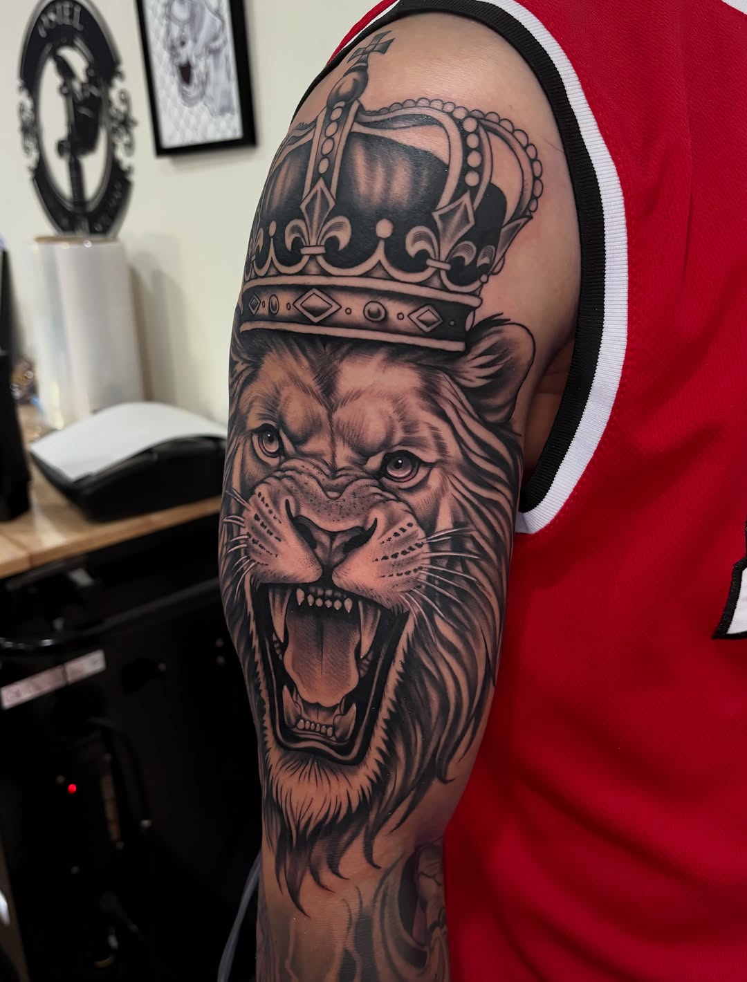 Tattoo by @osieltattoos โ realism, black_and_grey