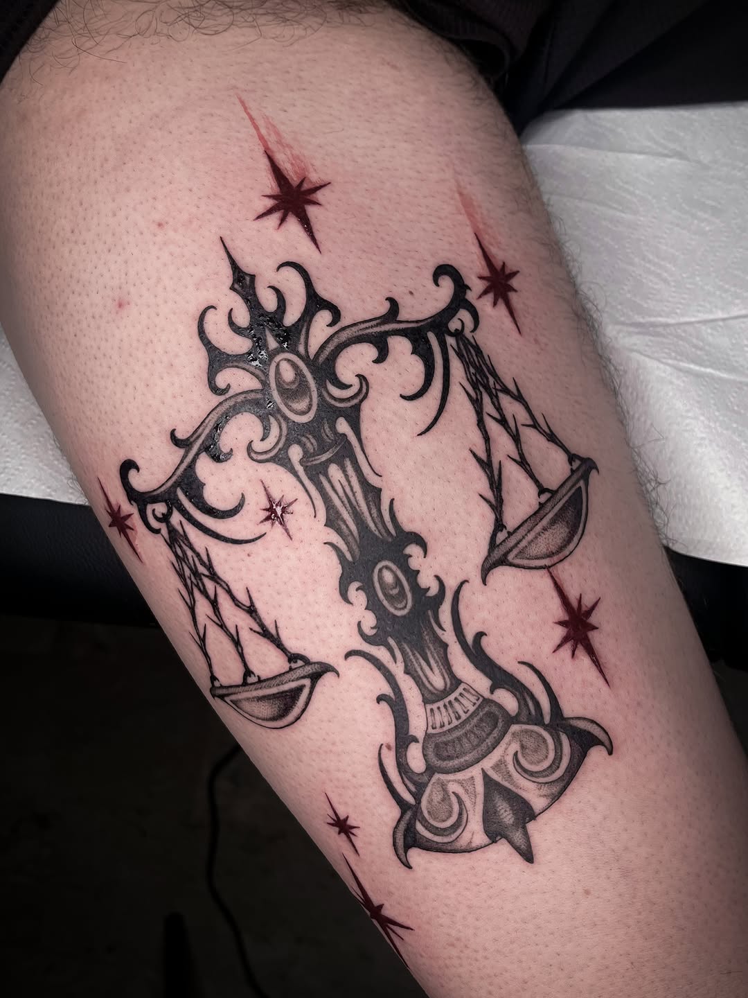Tattoo by @arterego.ttt โ black_and_grey, ornamental
