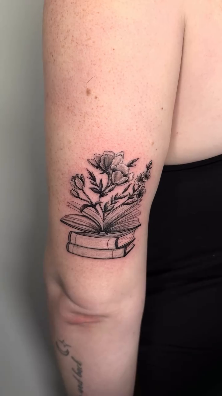 Tattoo by @katherinatattoos — fine_line, black_and_grey
