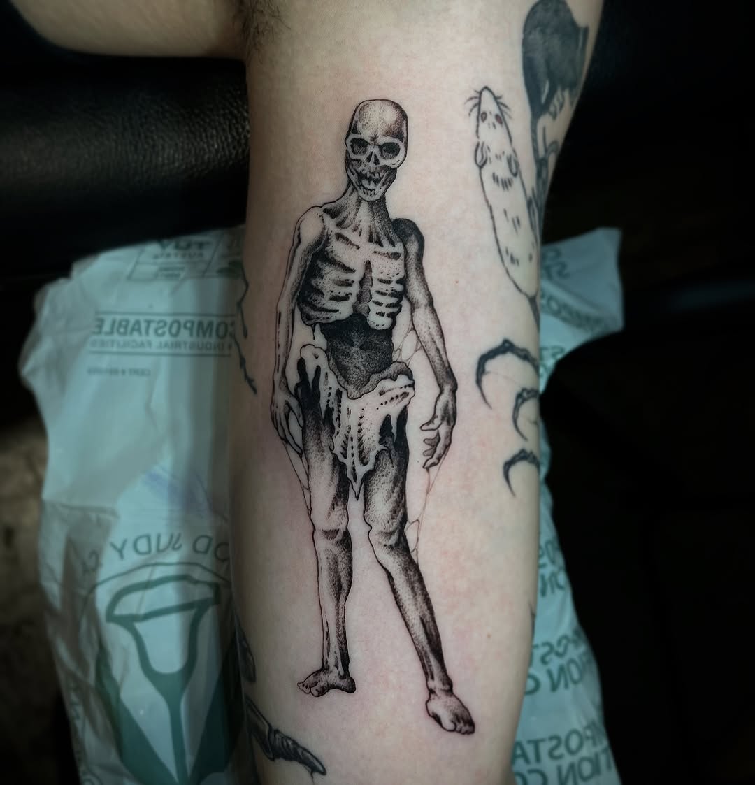 Tattoo by @tattoosbycameronj — black_and_grey, dark_realism