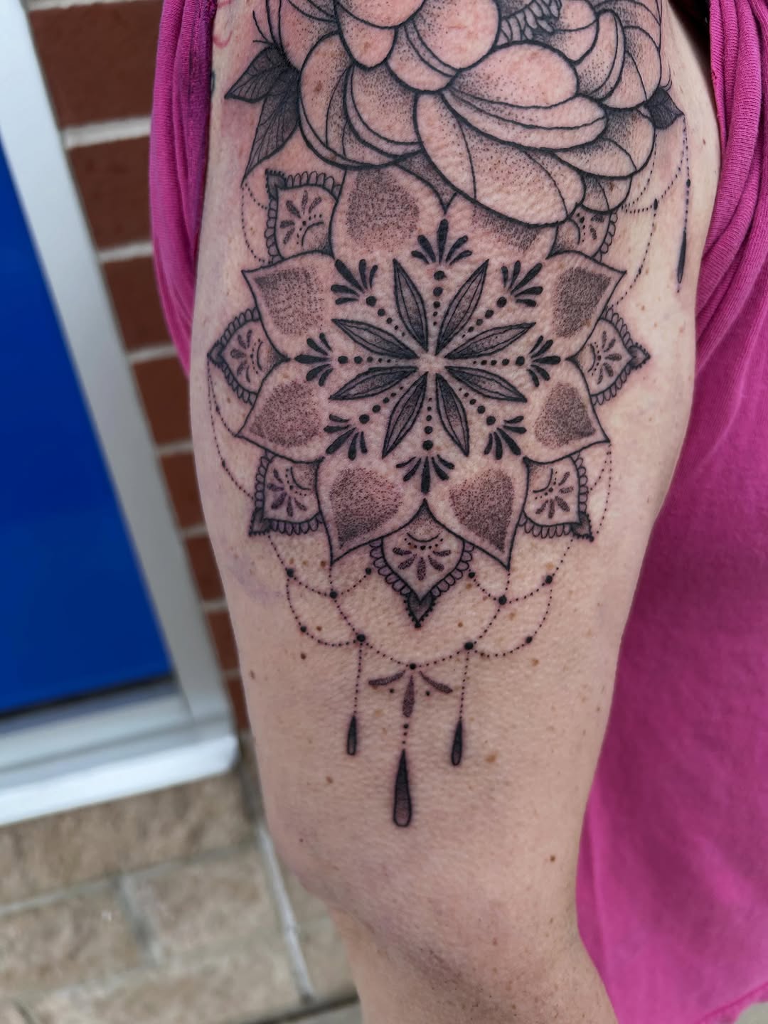 Tattoo by @chammertattoos — geometric, dotwork