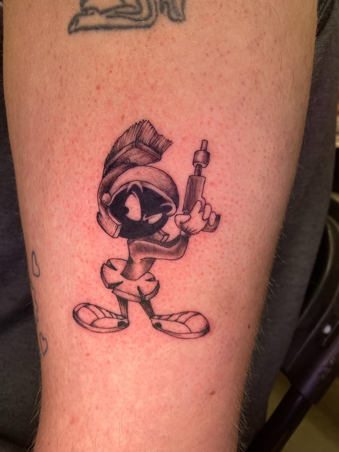 Tattoo by @axelhoney — anime, black_and_grey