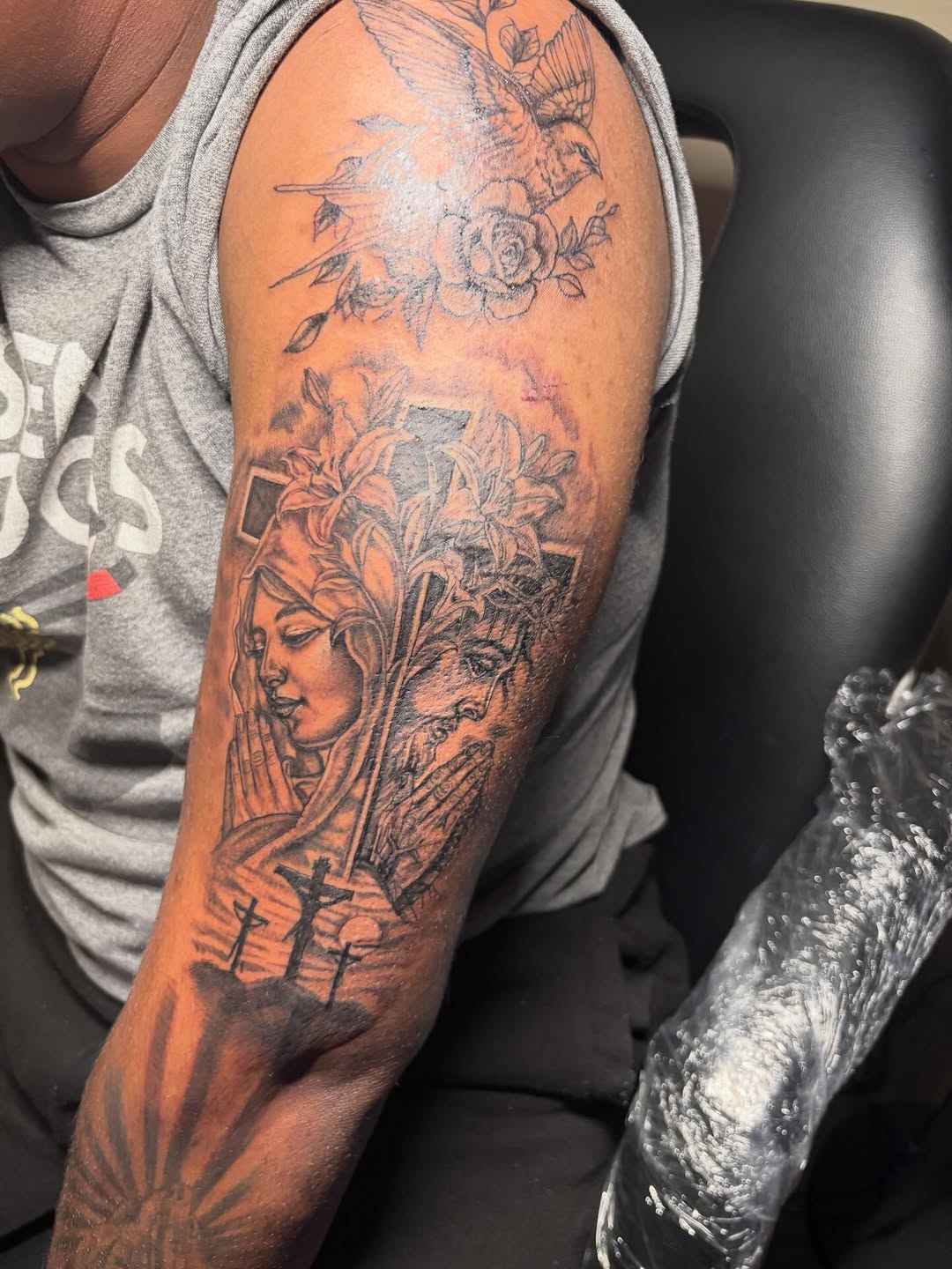 Tattoo by @k.l_tattoo_uptown — black_and_grey, realism