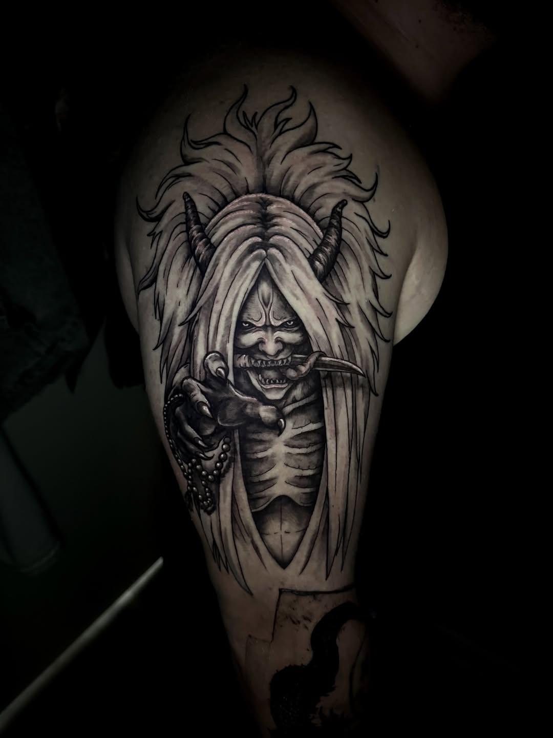 Tattoo by @joy.tatts — dark_realism, black_and_grey