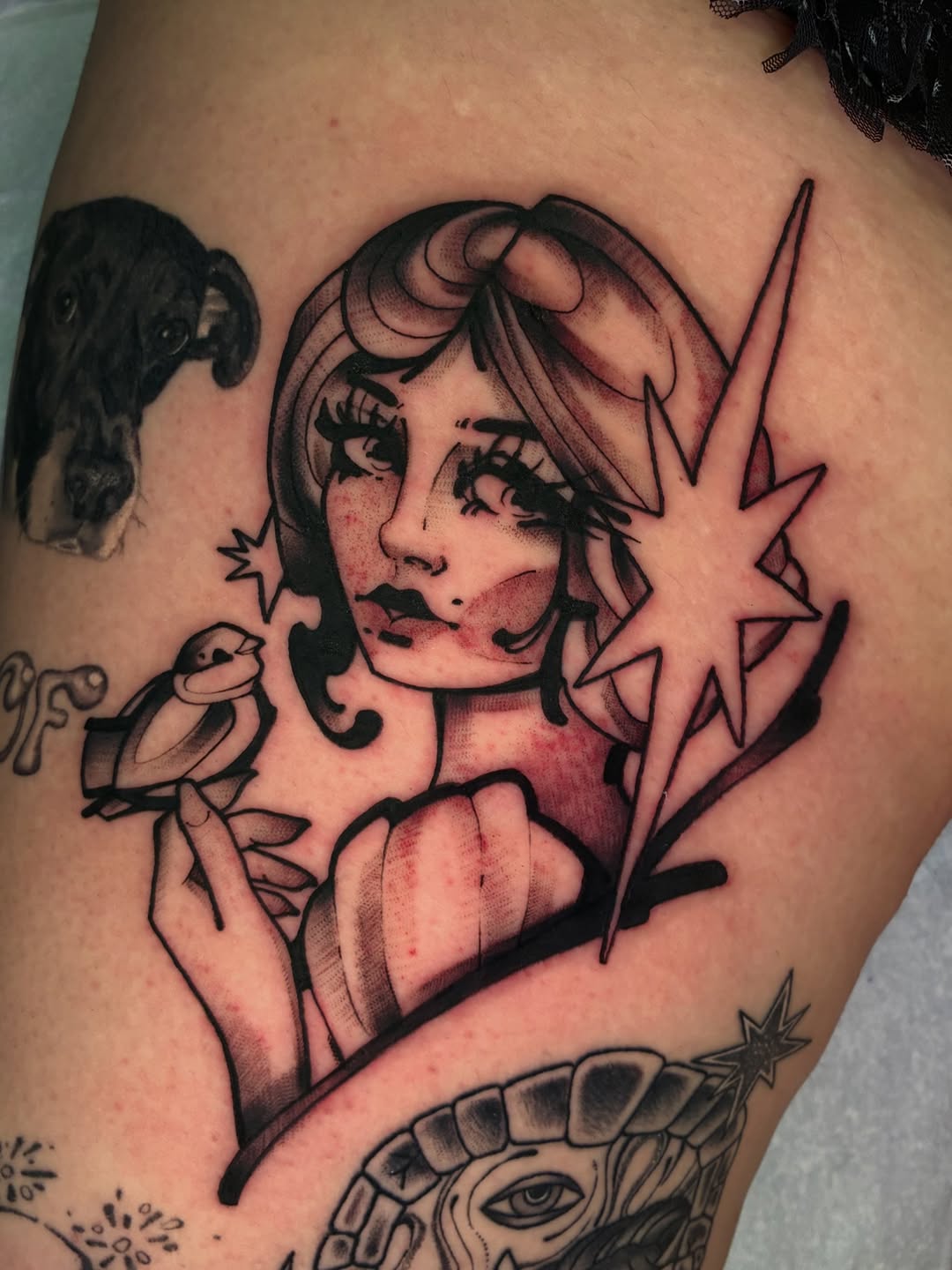 Tattoo by @emmahelmeczy_ โ american_traditional, black_and_grey
