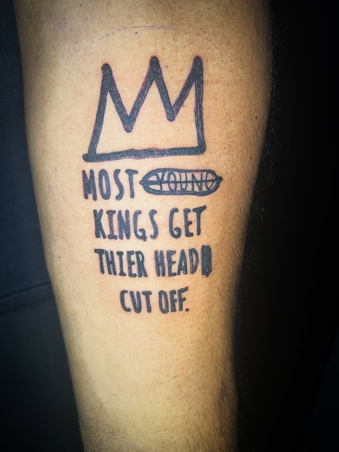 Tattoo by @tattoos_by_evan_i — lettering_script, illustrative