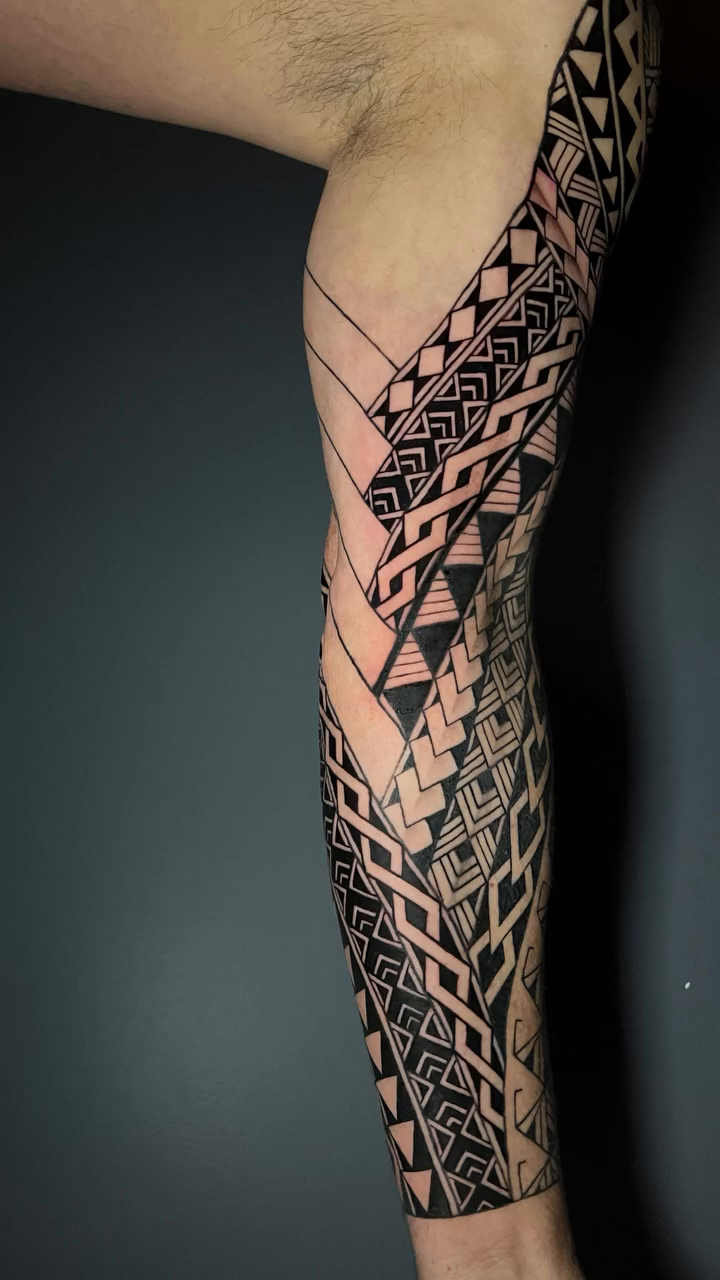 Tattoo by @borrowedparticles โ tribal, geometric