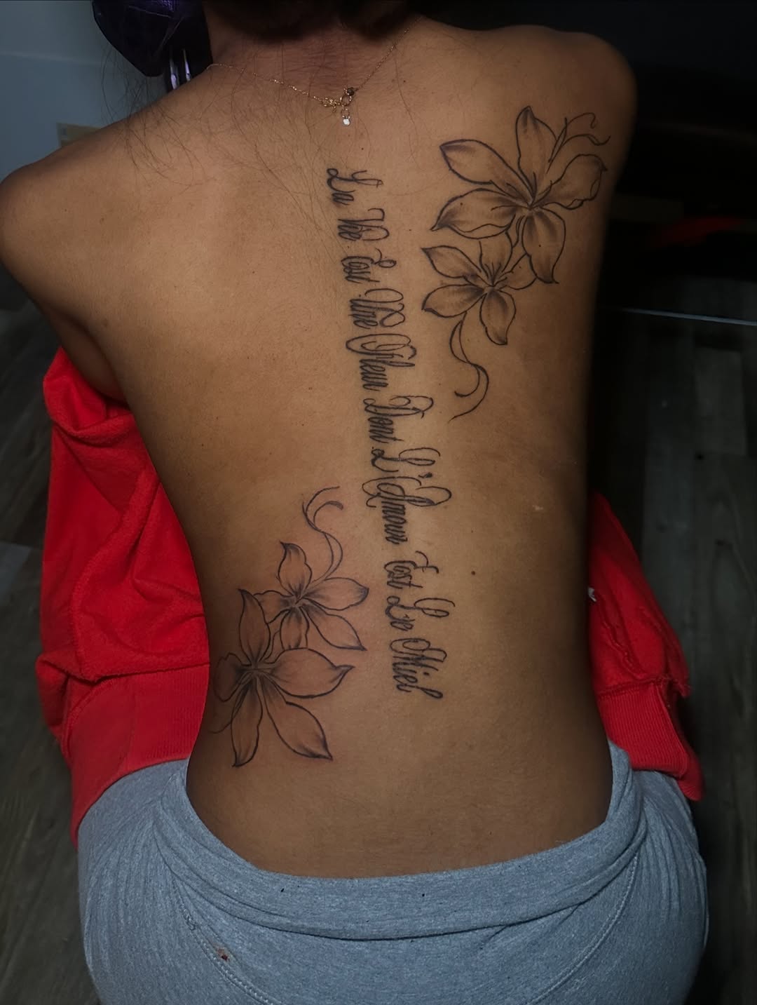 Tattoo by @tattedbytuck โ lettering_script, illustrative
