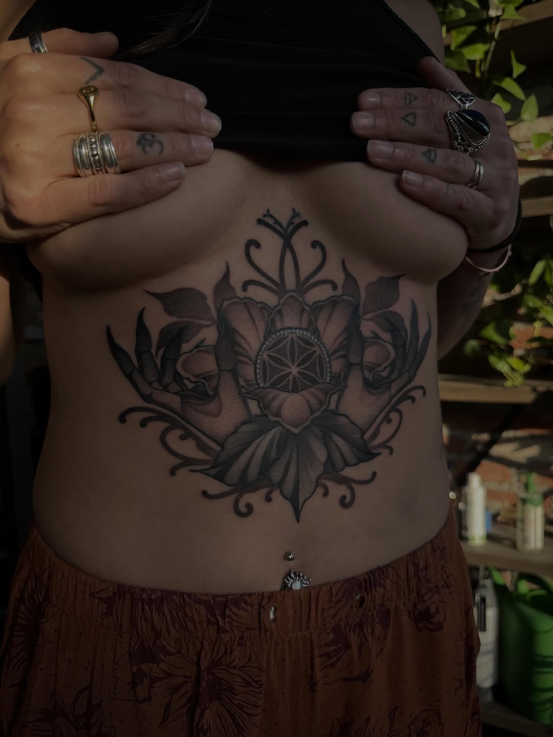 Tattoo by @jymicalkins — black_and_grey, ornamental