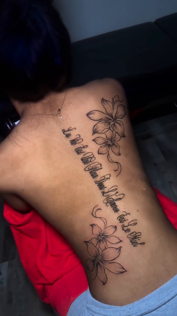 Tattoo by @tattedbytuck โ fine_line, lettering_script