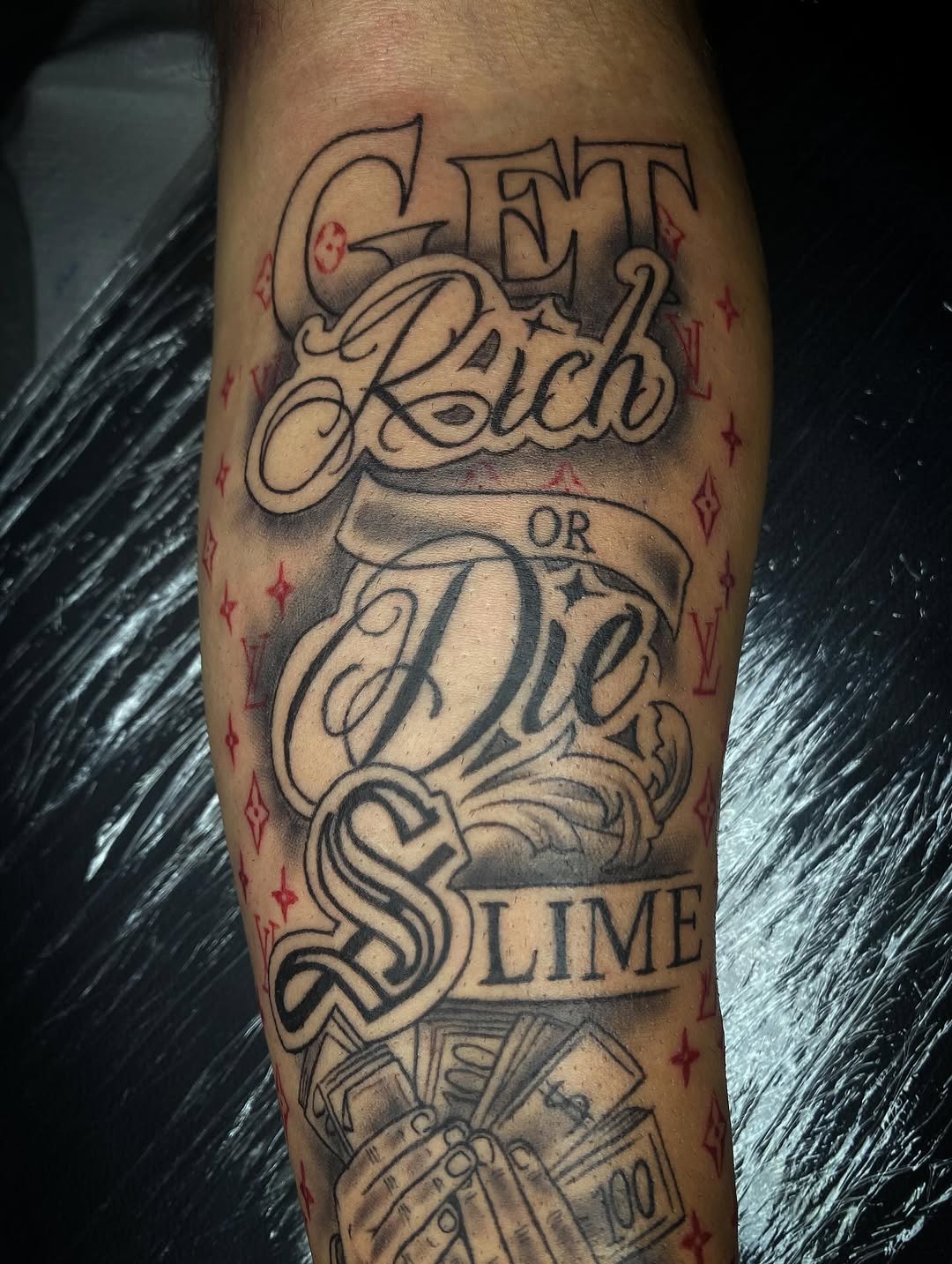 Tattoo by @ahztatz — lettering_script, black_and_grey