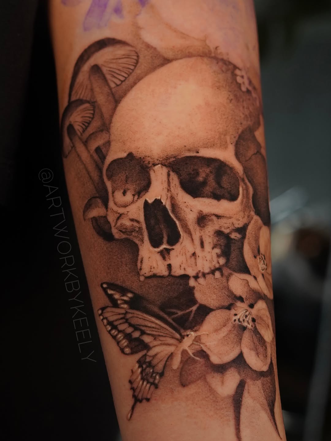 Tattoo by @artworkbykeely โ realism, black_and_grey