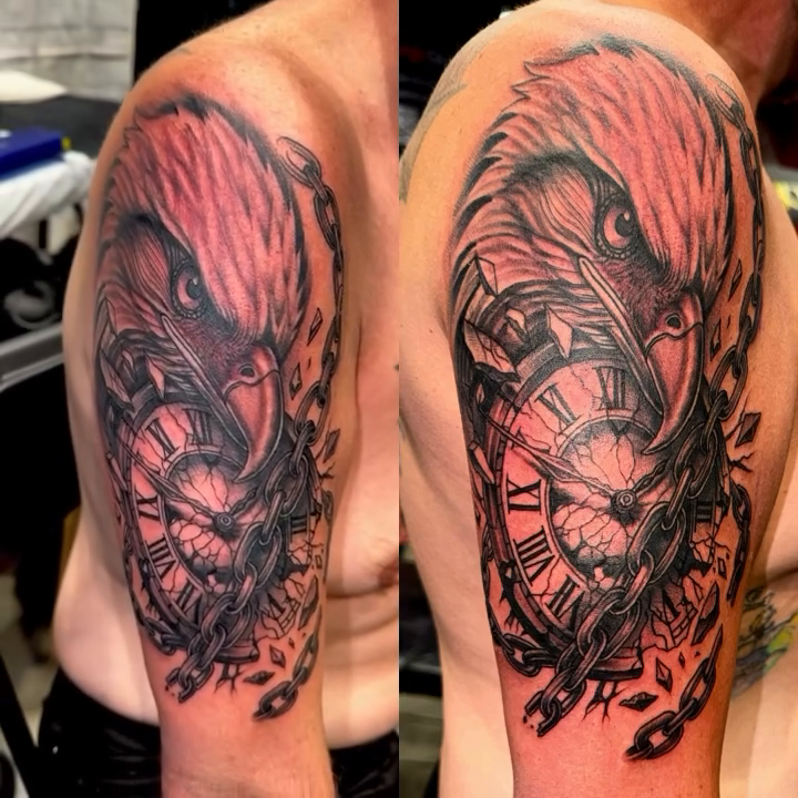 Tattoo by @sanchez_ink — realism, black_and_grey