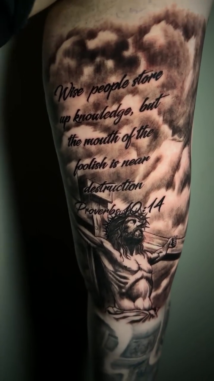 Tattoo by @tatsbyglo — black_and_grey, realism