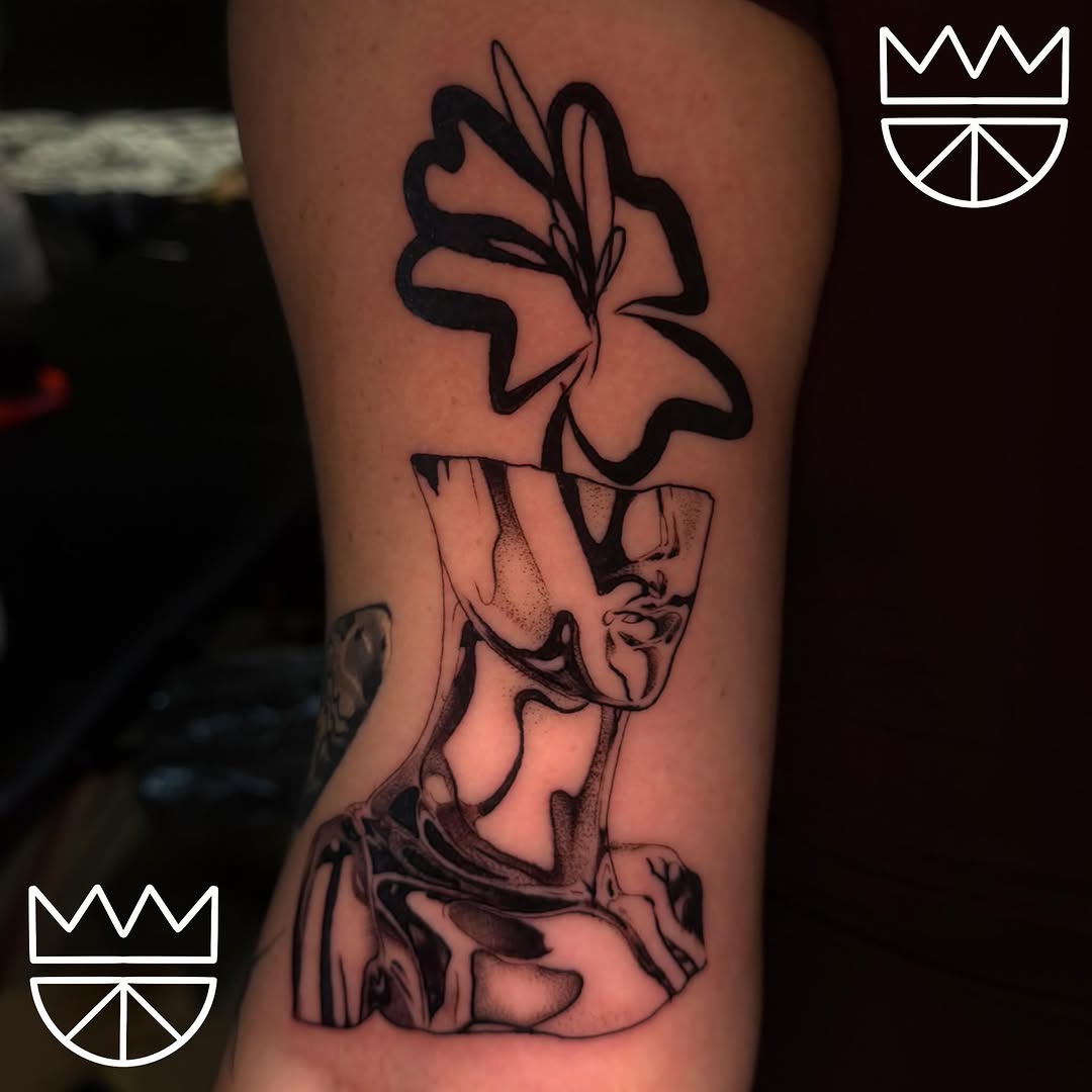Tattoo by @prncjordnink — blackwork