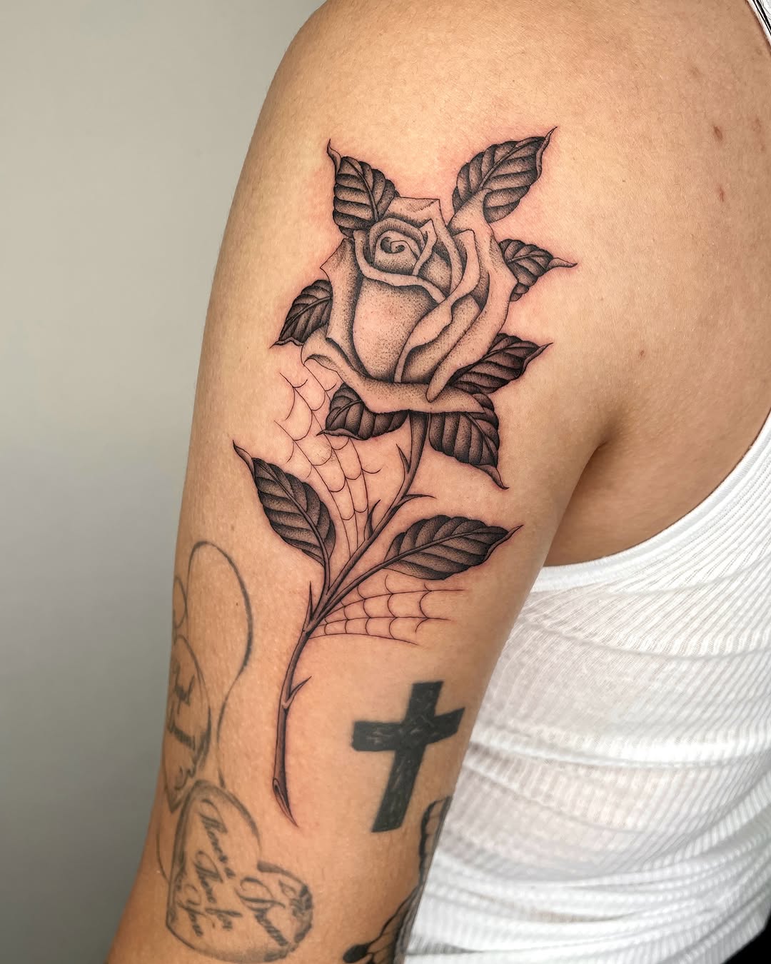 Tattoo by @tattedbypoison — black_and_grey, illustrative