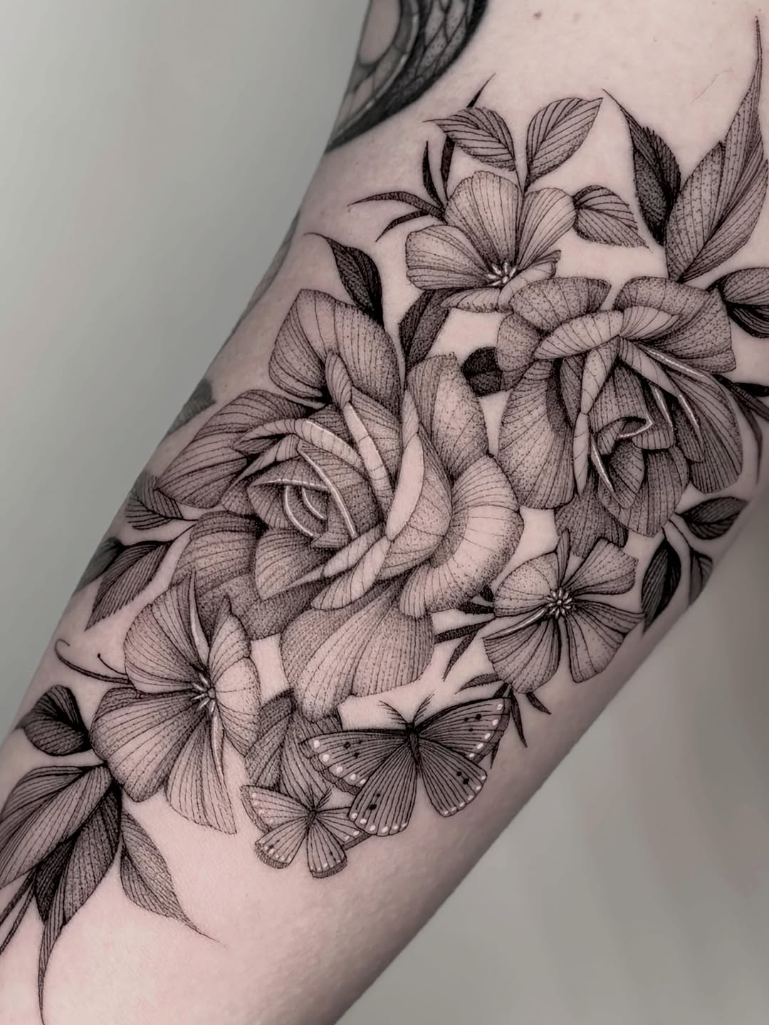 Tattoo by @brittnaami β illustrative, black_and_grey