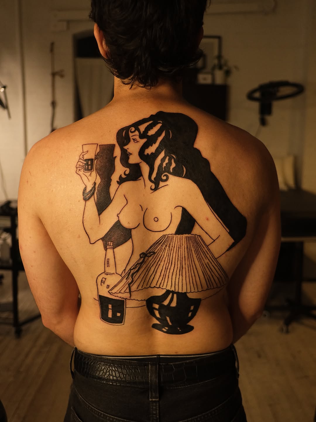 Tattoo by @zanereti — blackwork