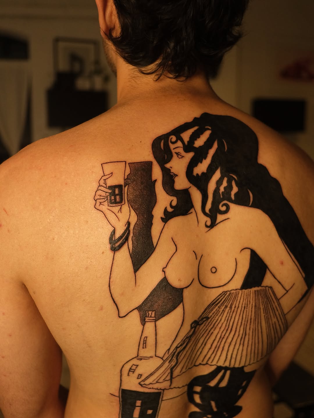 Tattoo by @zanereti — blackwork