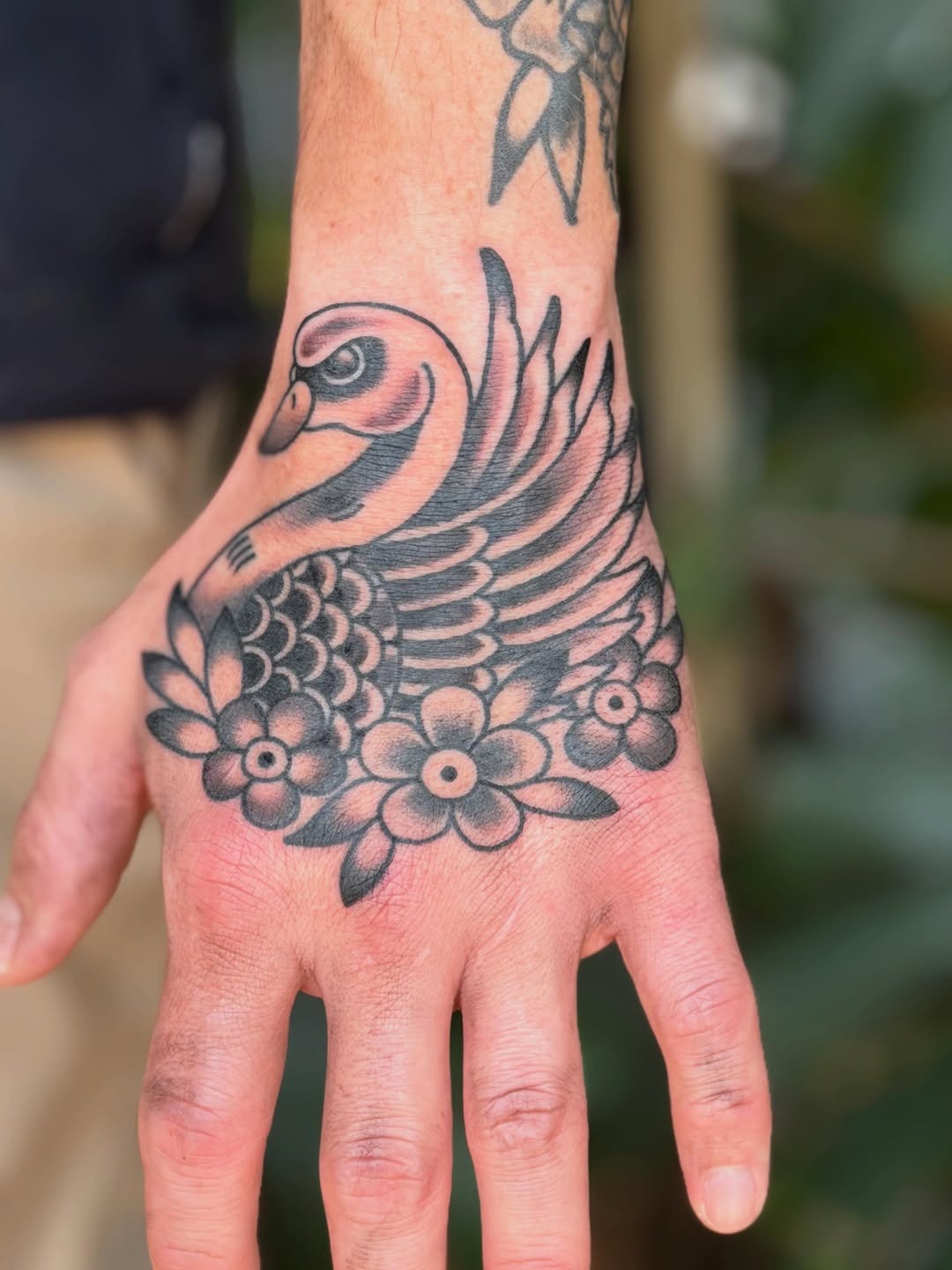 Tattoo by @doms.art.kc — american_traditional, black_and_grey