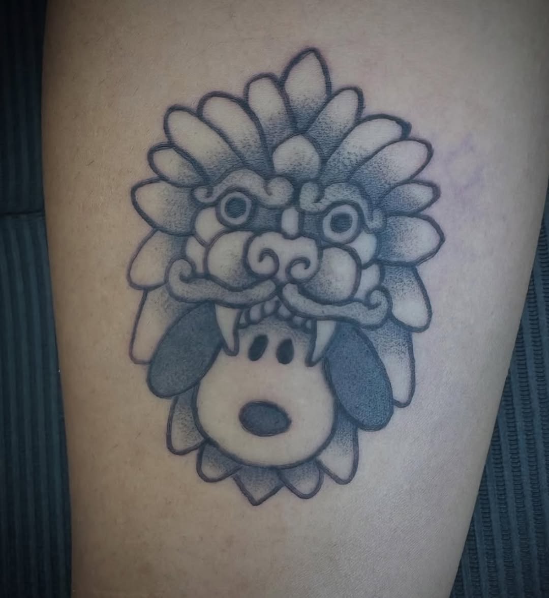 Tattoo by @tatts_by_bb — illustrative, dotwork