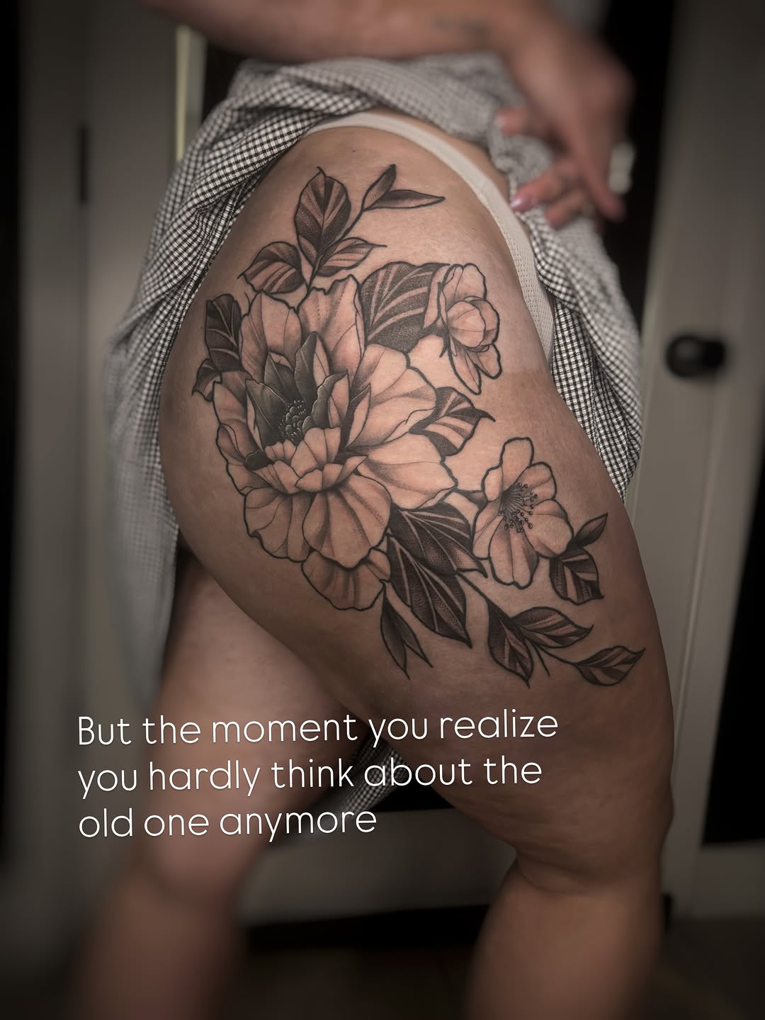 Tattoo by @gina.nvink — black_and_grey, realism