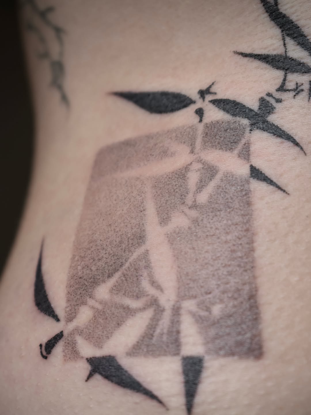 Tattoo by @hanmi.ink — blackwork, dotwork