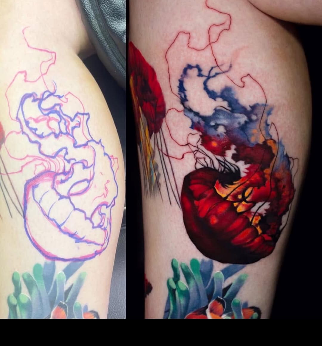 Tattoo by @lukebtattoos — watercolor, realism