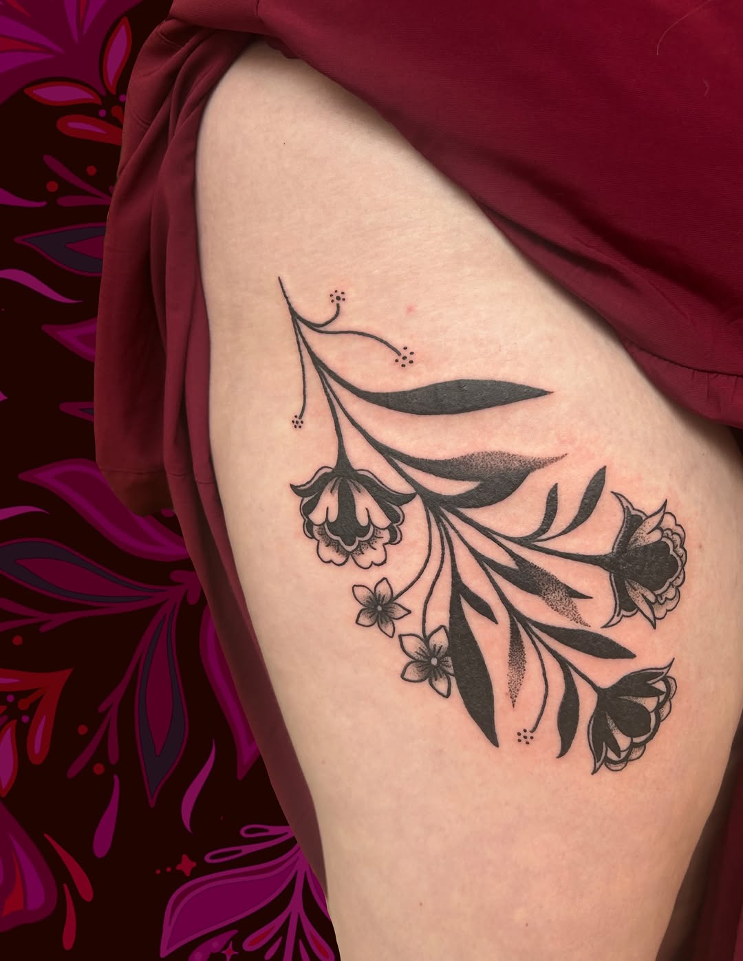 Tattoo by @honeybunnympls — illustrative, black_and_grey