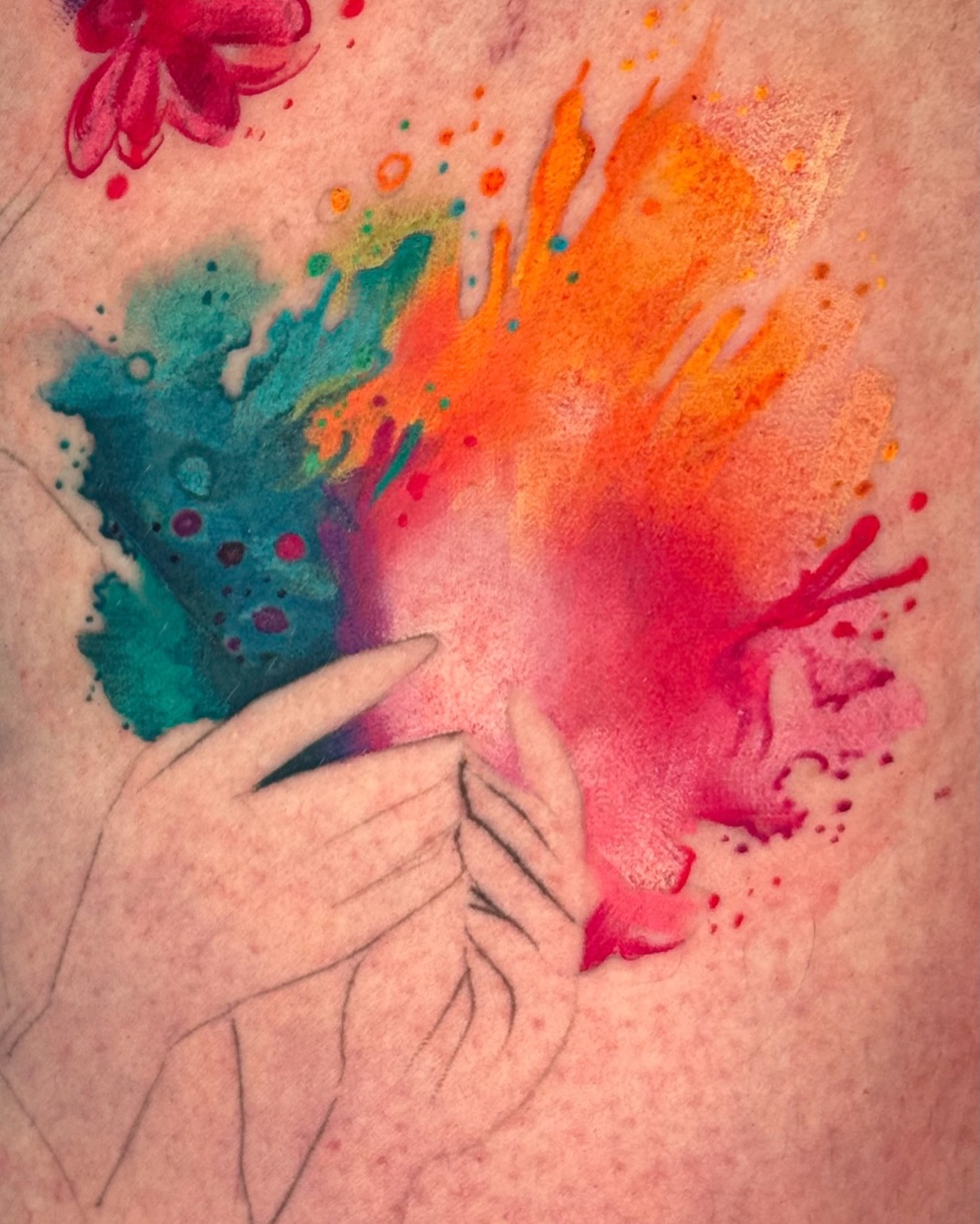 Tattoo by @painterlyfiend โ watercolor