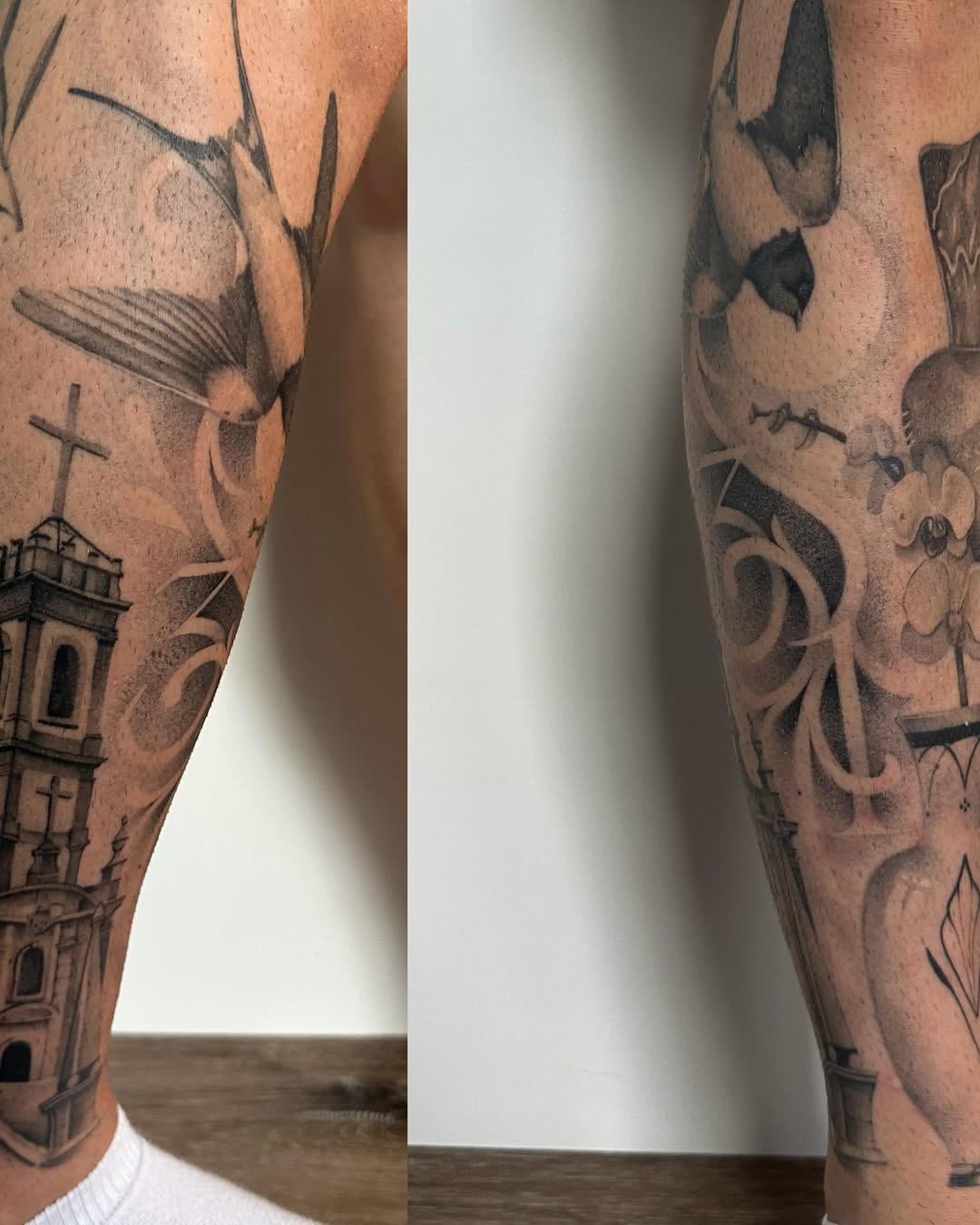Tattoo by @piinkywabbiit — black_and_grey, realism