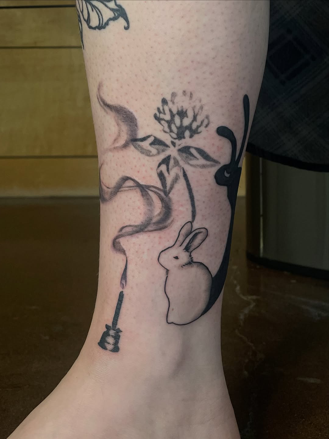 Tattoo by @james.needle — black_and_grey, illustrative