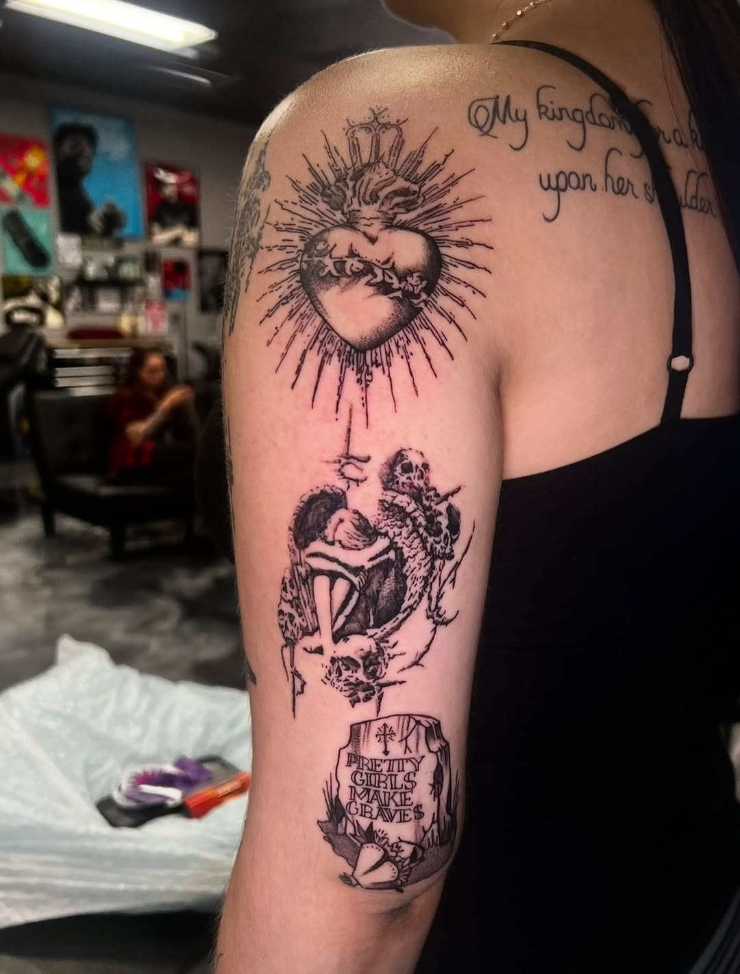 Tattoo by @marztattz — black_and_grey, lettering_script