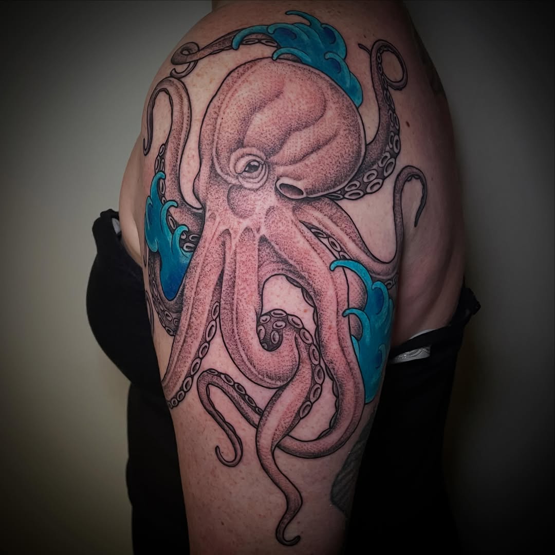 Tattoo by @tyler.shults โ dotwork, black_and_grey