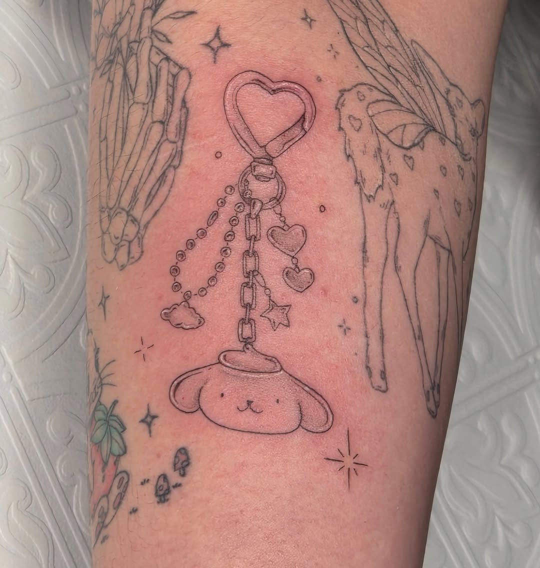 Tattoo by @_bone.broth_ — fine_line, anime