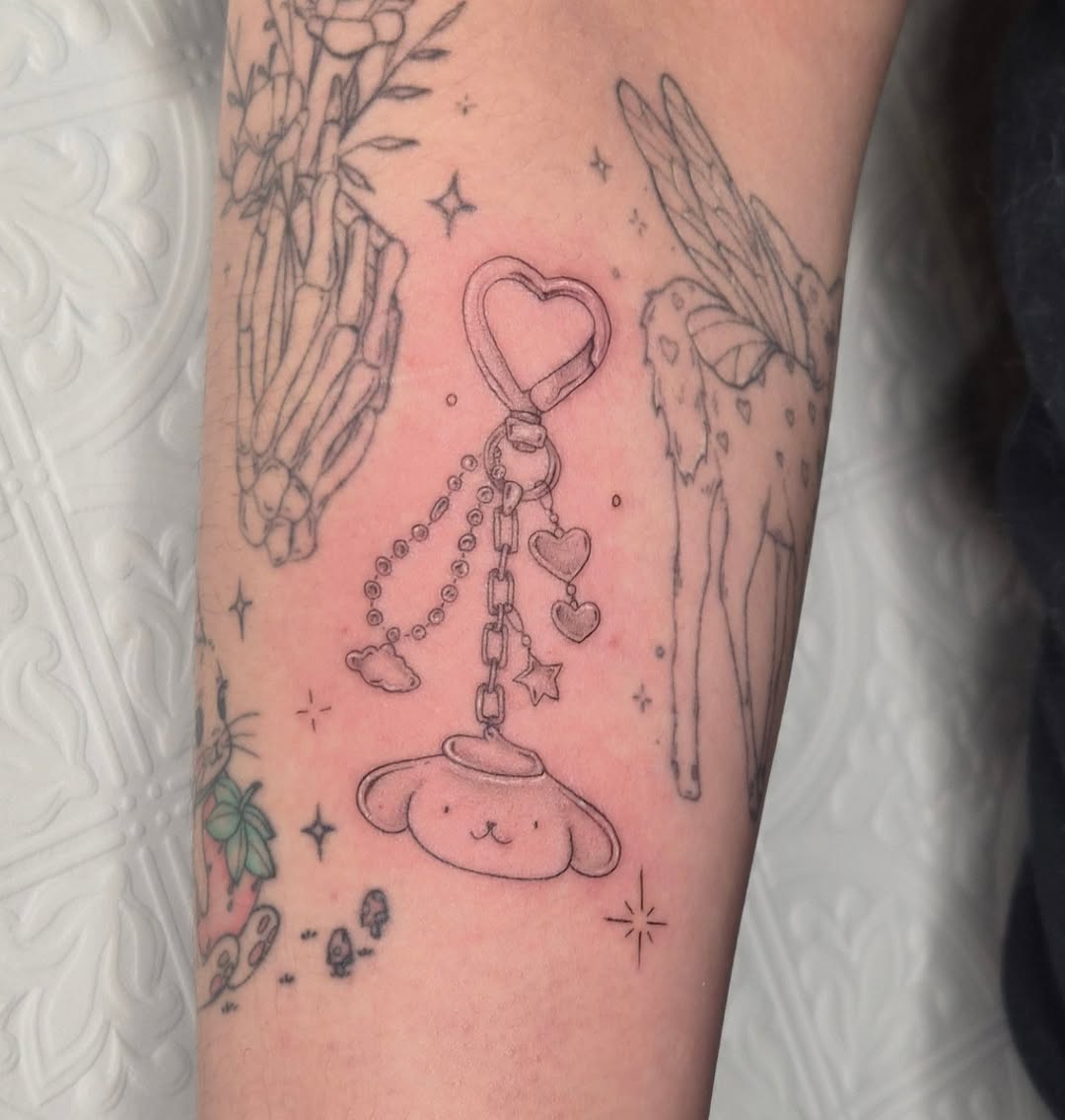 Tattoo by @_bone.broth_ — fine_line, anime