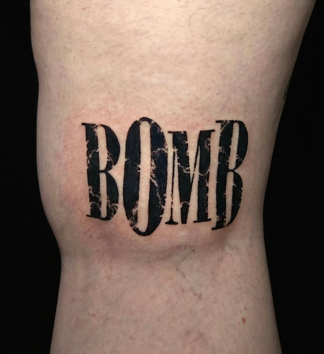 Tattoo by @pearthebeartattoo — lettering_script, blackwork