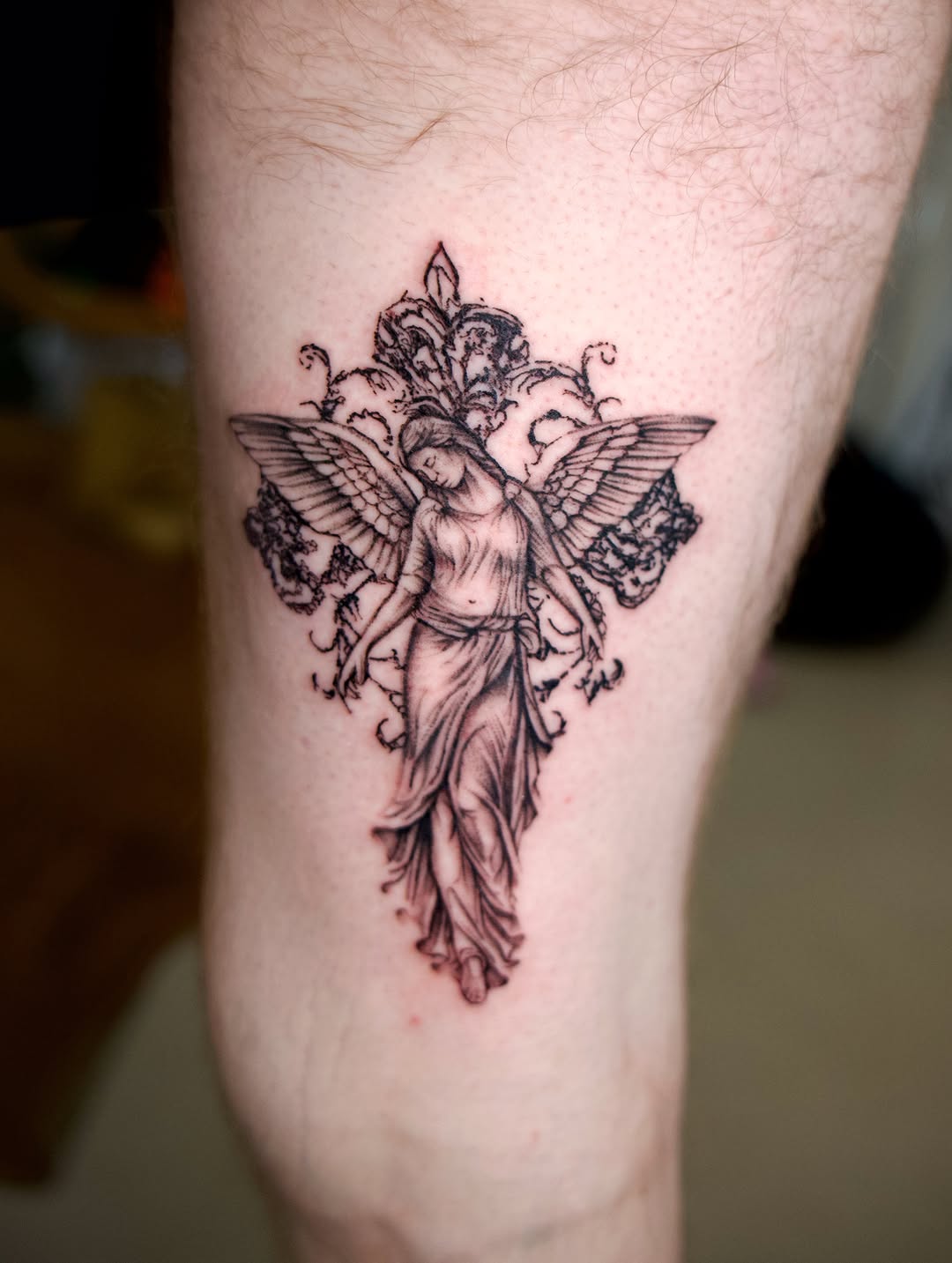 Tattoo by @lovechasetattoo — black_and_grey