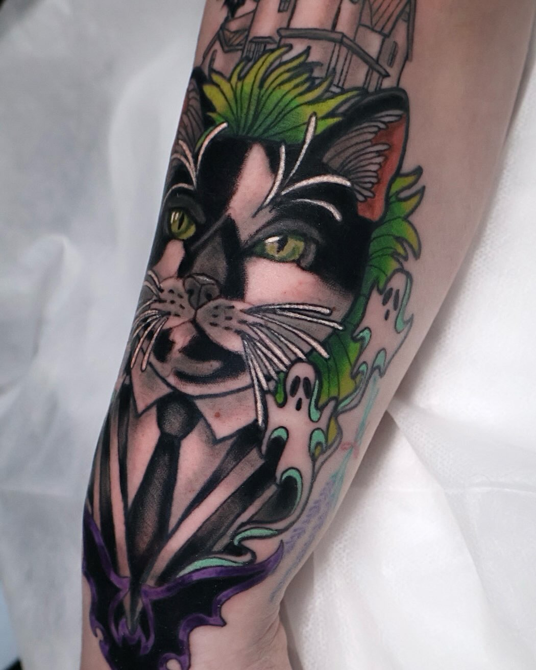 Tattoo by @elegantlyinking — illustrative, new_school