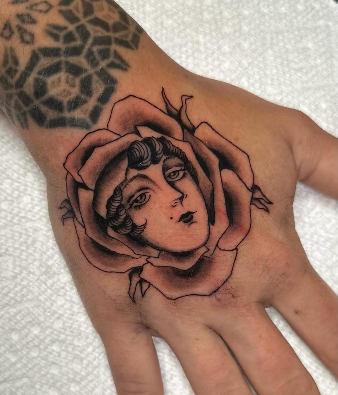 Tattoo by @goblin.girll — black_and_grey, realism