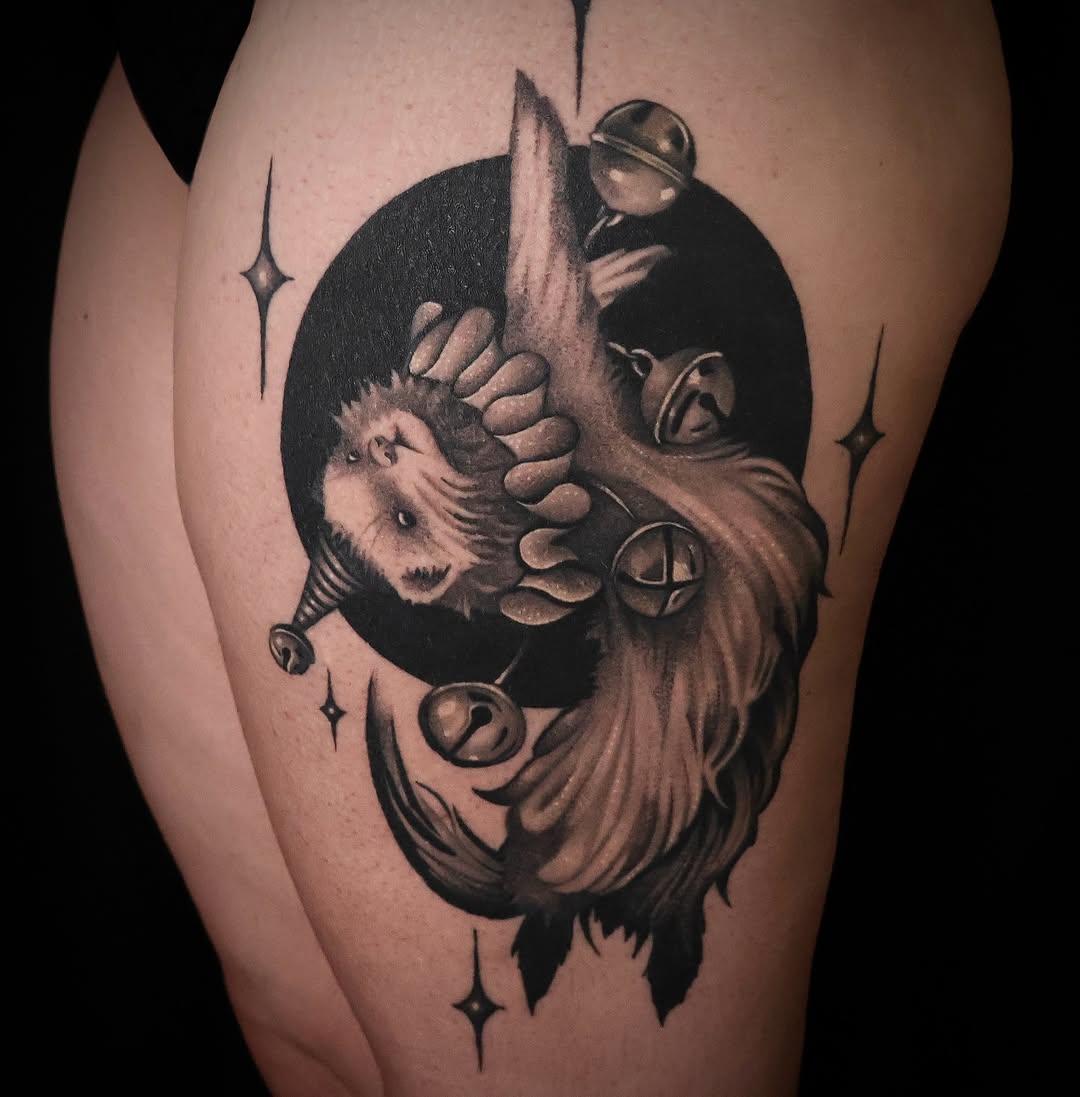 Tattoo by @roobusmoonwitch — black_and_grey, illustrative