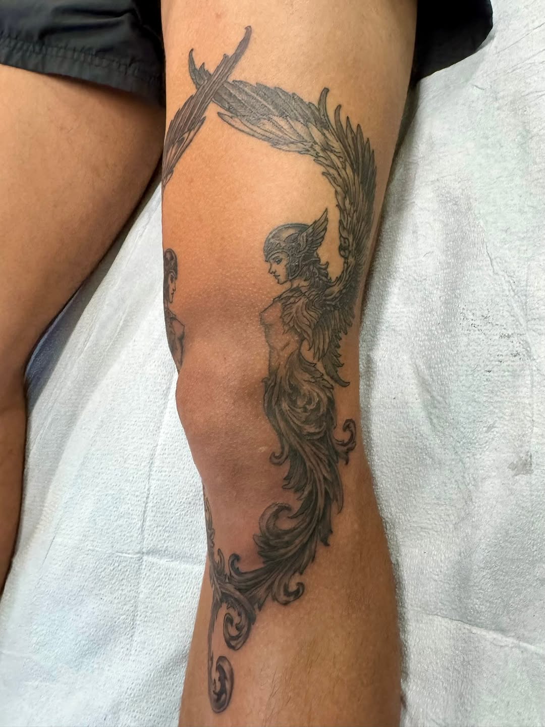Tattoo by @kinghell73 — black_and_grey