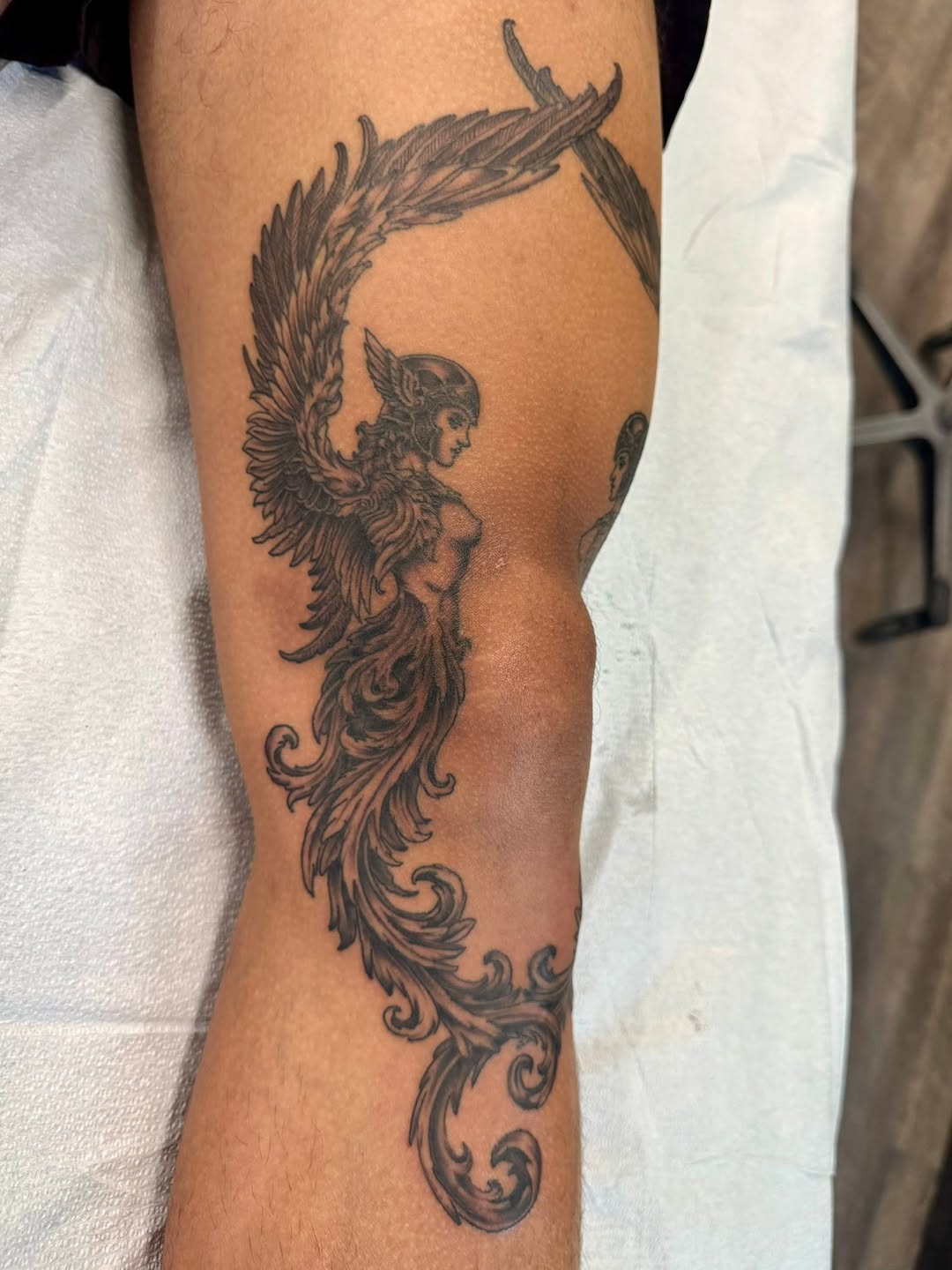 Tattoo by @kinghell73 — black_and_grey