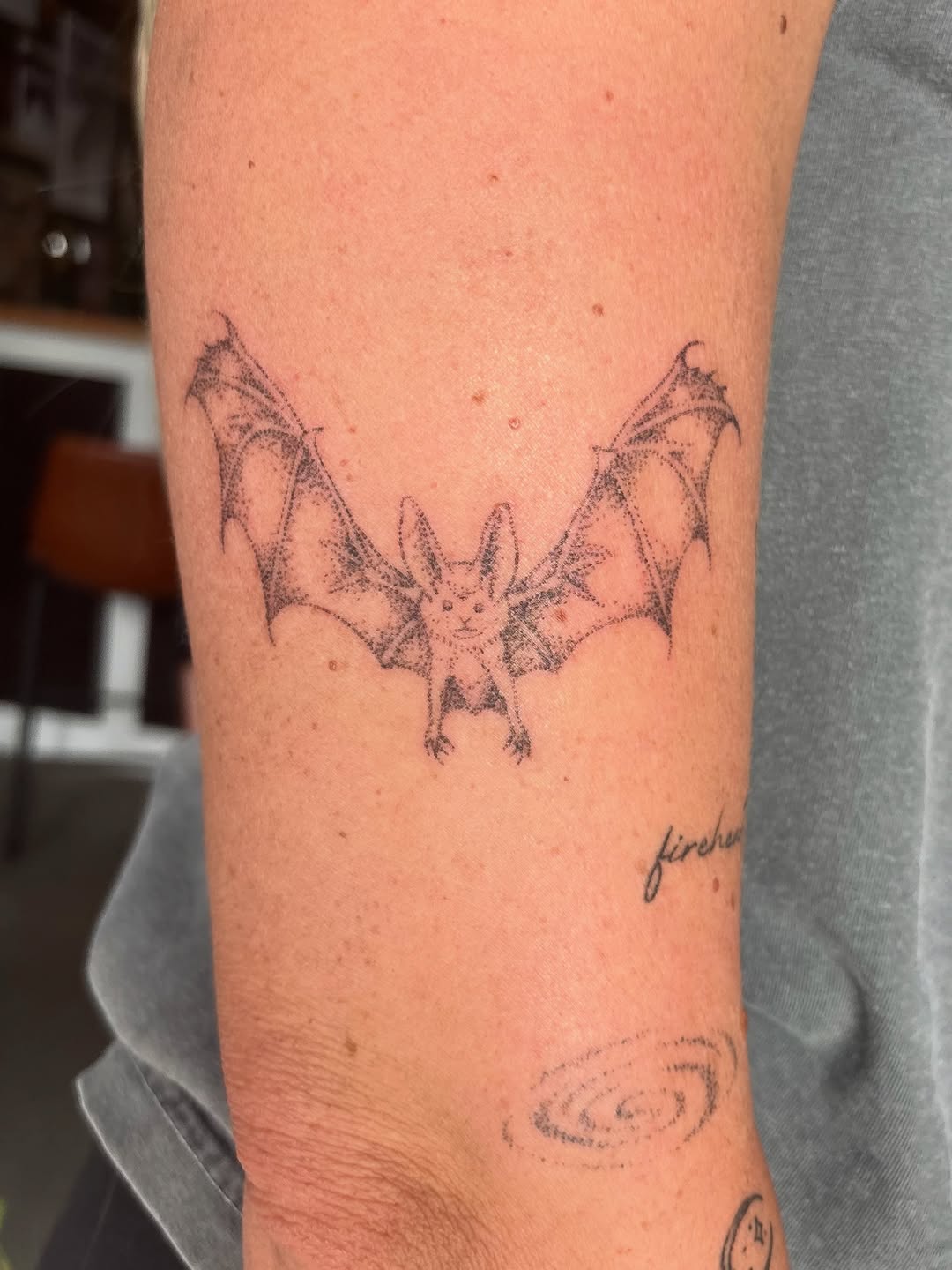Tattoo by @seneca_studios — dotwork, illustrative