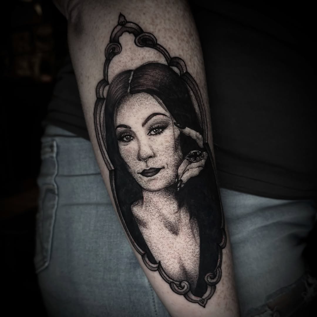 Tattoo by @venoctemtattoo β realism, black_and_grey