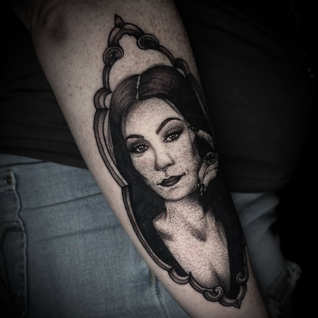 Tattoo by @venoctemtattoo β realism, black_and_grey
